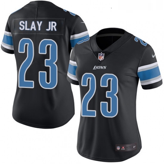 Womens Nike Detroit Lions 23 Darius Slay Jr Limited Black Rush Vapor Untouchable NFL Jersey Womens Nike Detroit Lions 23 Darius Slay Jr Limited Black Rush Vapor Untouchable NFL Jersey