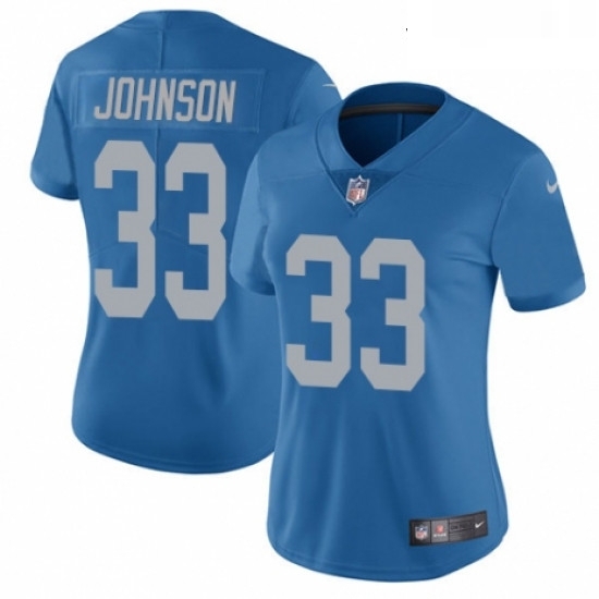 Womens Nike Detroit Lions 33 Kerryon Johnson Blue Alternate Vapor Untouchable Elite Player NFL Jersey Womens Nike Detroit Lions 33 Kerryon Johnson Blue Alternate Vapor Untouchable Elite Player NFL Jersey