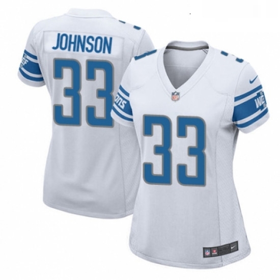 Womens Nike Detroit Lions 33 Kerryon Johnson Game White NFL Jersey Womens Nike Detroit Lions 33 Kerryon Johnson Game White NFL Jersey