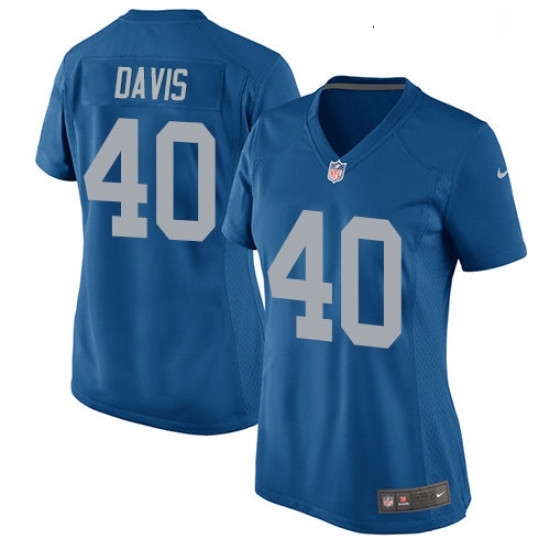 Womens Nike Detroit Lions 40 Jarrad Davis Game Blue Alternate NFL Jersey Womens Nike Detroit Lions 40 Jarrad Davis Game Blue Alternate NFL Jersey