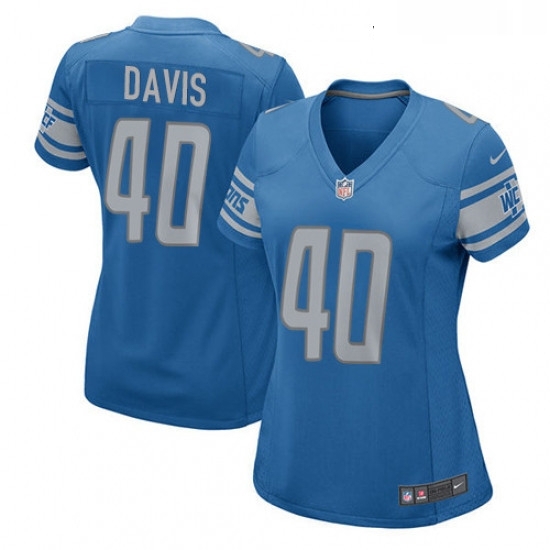 Womens Nike Detroit Lions 40 Jarrad Davis Game Light Blue Team Color NFL Jersey Womens Nike Detroit Lions 40 Jarrad Davis Game Light Blue Team Color NFL Jersey