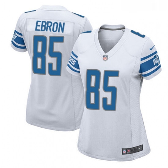 Womens Nike Detroit Lions 85 Eric Ebron Game White NFL Jersey Womens Nike Detroit Lions 85 Eric Ebron Game White NFL Jersey