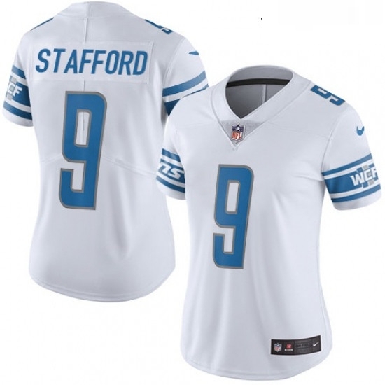 Womens Nike Detroit Lions 9 Matthew Stafford Elite White NFL Jersey Womens Nike Detroit Lions 9 Matthew Stafford Elite White NFL Jersey