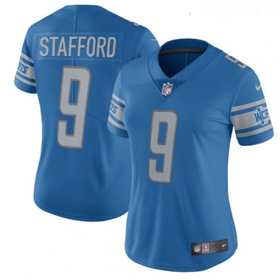 Womens Nike Detroit Lions 9 Matthew Stafford Limited Light Blue Team Color Vapor Untouchable NFL Jersey Womens Nike Detroit Lions 9 Matthew Stafford Limited Light Blue Team Color Vapor Untouchable NFL Jersey