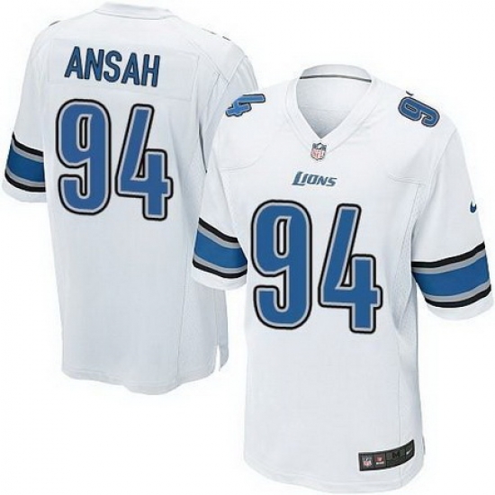 Nike Lions #94 Ziggy Ansah White Youth Stitched NFL Elite Jersey Nike Lions #94 Ziggy Ansah White Youth Stitched NFL Elite Jersey