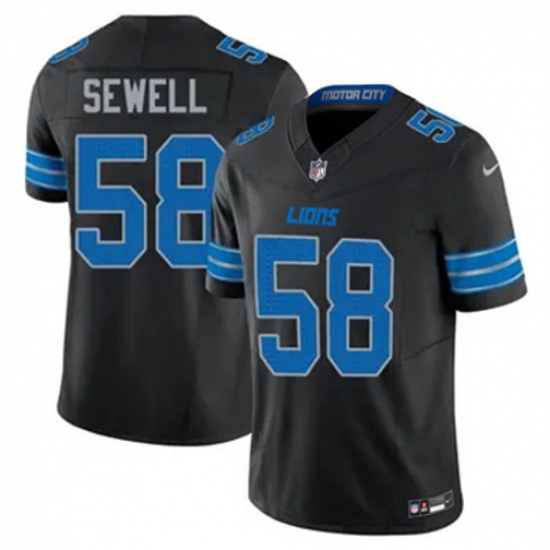 Youth Detroit Lions 58 Penei Sewell Black 2024 F U S E Alternate Vapor Limited Stitched Jersey Youth Detroit Lions 58 Penei Sewell Black 2024 F U S E Alternate Vapor Limited Stitched Jersey