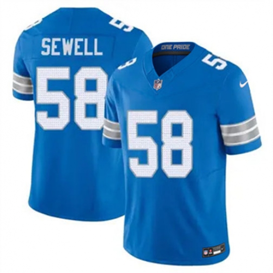 Youth Detroit Lions 58 Penei Sewell Blue 2024 F U S E Alternate Vapor Limited Stitched Jersey Youth Detroit Lions 58 Penei Sewell Blue 2024 F U S E Alternate Vapor Limited Stitched Jersey