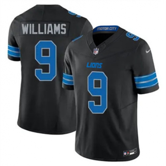 Youth Detroit Lions 9 Jameson Williams Black 2024 F U S E Vapor Limited Stitched Jersey Youth Detroit Lions 9 Jameson Williams Black 2024 F U S E Vapor Limited Stitched Jersey