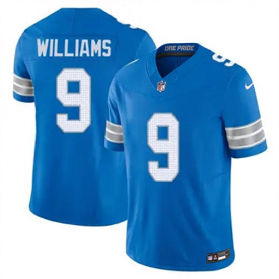Youth Detroit Lions 9 Jameson Williams Blue 2024 F U S E Vapor Limited Stitched Jersey Youth Detroit Lions 9 Jameson Williams Blue 2024 F U S E Vapor Limited Stitched Jersey