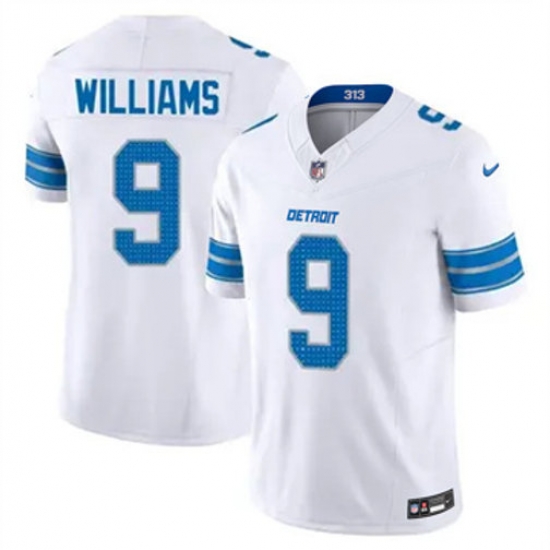 Youth Detroit Lions 9 Jameson Williams White 2024 F U S E Vapor Limited Stitched Jersey Youth Detroit Lions 9 Jameson Williams White 2024 F U S E Vapor Limited Stitched Jersey
