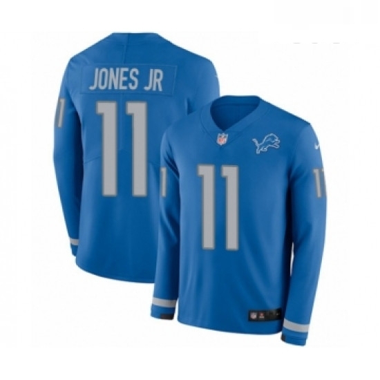 Youth Nike Detroit Lions 11 Marvin Jones Jr Limited Blue Therma Long Sleeve NFL Jersey Youth Nike Detroit Lions 11 Marvin Jones Jr Limited Blue Therma Long Sleeve NFL Jersey