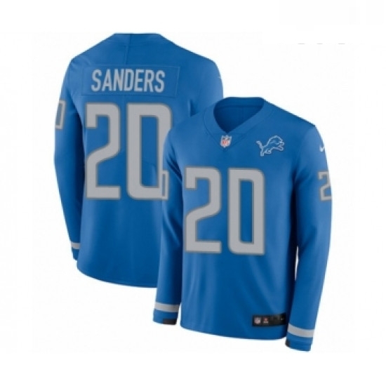 Youth Nike Detroit Lions 20 Barry Sanders Limited Blue Therma Long Sleeve NFL Jersey Youth Nike Detroit Lions 20 Barry Sanders Limited Blue Therma Long Sleeve NFL Jersey