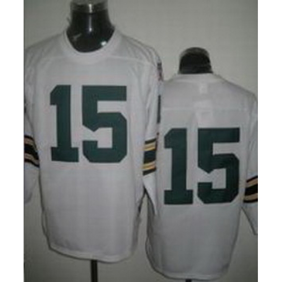 Green Bay Packers 15 Bart Starr White Jerseys Throwback Green Bay Packers 15 Bart Starr White Jerseys Throwback