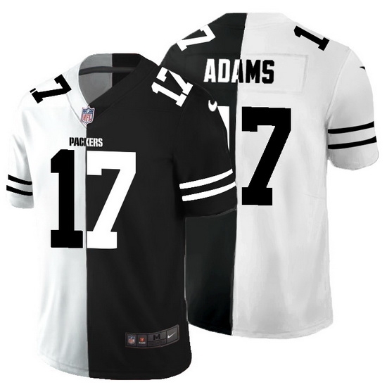 Green Bay Packers 17 Davante Adams Men Black V White Peace Split Nike Vapor Untouchable Limited NFL Jersey Green Bay Packers 17 Davante Adams Men Black V White Peace Split Nike Vapor Untouchable Limited NFL Jersey