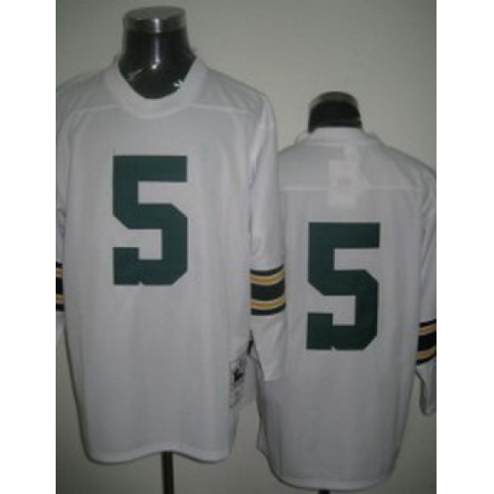 Green Bay Packers 5 Paul Hornung White Jerseys Throwback Green Bay Packers 5 Paul Hornung White Jerseys Throwback