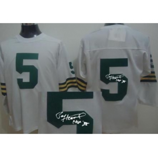 Green Bay Packers 5 Paul Hornung White Long Sleeve Throwback M&N Signed NFL Jerseys Green Bay Packers 5 Paul Hornung White Long Sleeve Throwback M&N Signed NFL Jerseys