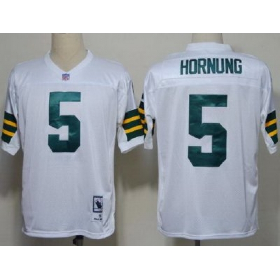 Green Bay Packers 5 Paul Hornung White Throwback NFL Jerseys Green Bay Packers 5 Paul Hornung White Throwback NFL Jerseys