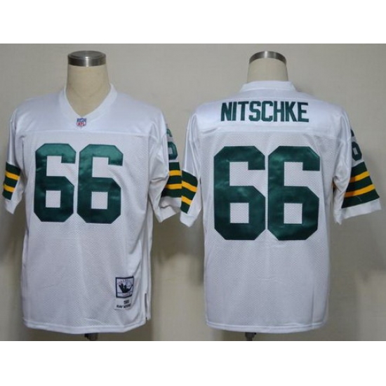 Green Bay Packers 66 Ray Nitschke White Short Sleeve Throwback NFL Jersey Green Bay Packers 66 Ray Nitschke White Short Sleeve Throwback NFL Jersey
