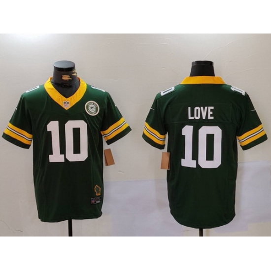 Men Green Bay Packers 10 Jordan Love Green 2023 F U S E With Patch Limited Stitched Football Jersey Men Green Bay Packers 10 Jordan Love Green 2023 F U S E With Patch Limited Stitched Football Jersey