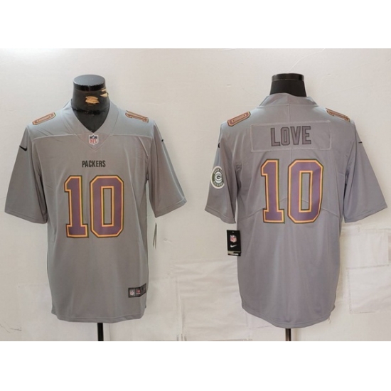 Men Green Bay Packers 10 Jordan Love Grey 2023 F U S E With Patch Limited Stitched Football Jersey Men Green Bay Packers 10 Jordan Love Grey 2023 F U S E With Patch Limited Stitched Football Jersey