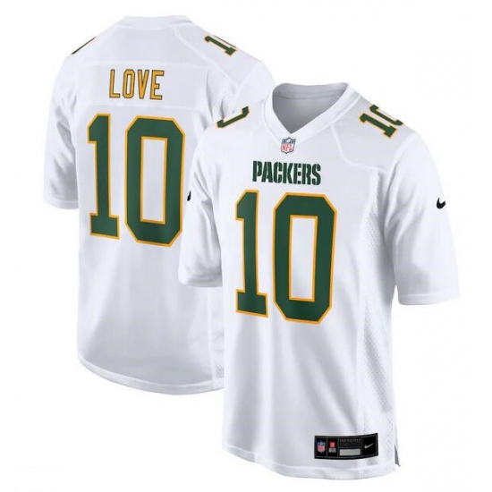 Men Green Bay Packers 10 Jordan Love White Fashion Stitched Game Jersey Men Green Bay Packers 10 Jordan Love White Fashion Stitched Game Jersey