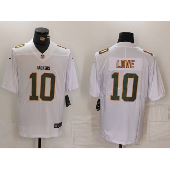 Men Green Bay Packers 10 Jordan Love White Fashion Stitched Jersey Men Green Bay Packers 10 Jordan Love White Fashion Stitched Jersey