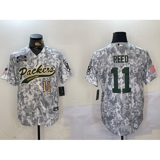 Men Green Bay Packers 11 Jayden Reed 2024 Arctic Camo Salute To Service Stitched Baseball Jersey 1 Men Green Bay Packers 11 Jayden Reed 2024 Arctic Camo Salute To Service Stitched Baseball Jersey 1