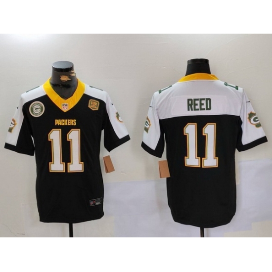Men Green Bay Packers 11 Jayden Reed BlackWhite 2024 F U S E Home Patch 13 Time World Champions Vapor Untouchable Limited Stitched Jersey 1 Men Green Bay Packers 11 Jayden Reed BlackWhite 2024 F U S E Home Patch 13 Time World Champions Vapor Untouchable Limited Stitched Jersey 1