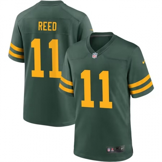Men Green Bay Packers 11 Jayden Reed Green Stitched Game Jersey Men Green Bay Packers 11 Jayden Reed Green Stitched Game Jersey