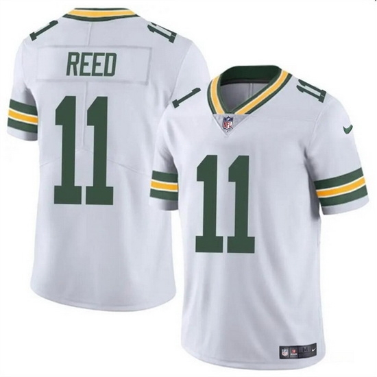Men Green Bay Packers 11 Jayden Reed White Vapor Untouchable Stitched Jersey Men Green Bay Packers 11 Jayden Reed White Vapor Untouchable Stitched Jersey