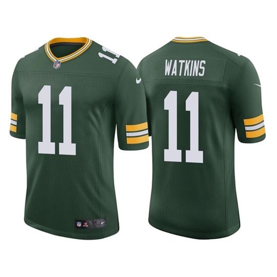 Men Green Bay Packers 11 Sammy Watkins Green Stitched Football Jersey Men Green Bay Packers 11 Sammy Watkins Green Stitched Football Jersey