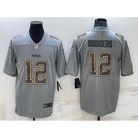 Men Green Bay Packers 12 Aaron Rodgers Gray Atmosphere Fashion Stitched Jersey Men Green Bay Packers 12 Aaron Rodgers Gray Atmosphere Fashion Stitched Jersey