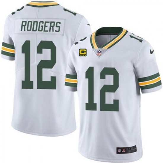 Men Green Bay Packers #12 Aaron Rodgers White With 4-star C Patch Vapor Untouchable Stitched NFL Limited Jersey Men Green Bay Packers #12 Aaron Rodgers White With 4-star C Patch Vapor Untouchable Stitched NFL Limited Jersey