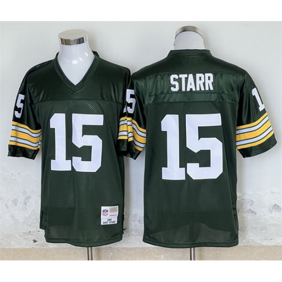 Men Green Bay Packers 15 Bart Starr Green Throwback Stitched Jersey Men Green Bay Packers 15 Bart Starr Green Throwback Stitched Jersey