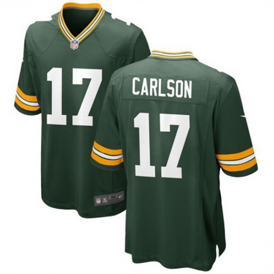 Men Green Bay Packers 17 Anders Carlson Green Stitched Game Jersey Men Green Bay Packers 17 Anders Carlson Green Stitched Game Jersey