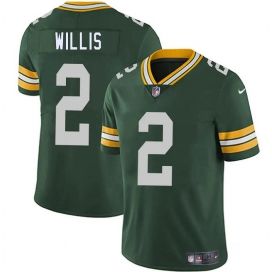 Men Green Bay Packers 2 Malik Willis Green Vapor Limited Stitched Football Jersey Men Green Bay Packers 2 Malik Willis Green Vapor Limited Stitched Football Jersey