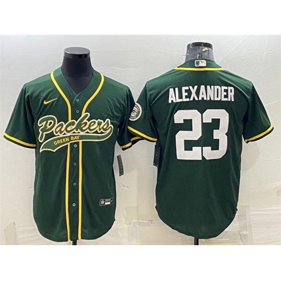 Men Green Bay Packers 23 Jaire Alexander Green With Patch Cool Base Stitched Baseball Jersey Men Green Bay Packers 23 Jaire Alexander Green With Patch Cool Base Stitched Baseball Jersey
