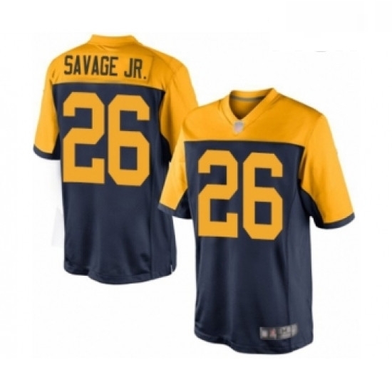 Men Green Bay Packers 26 Darnell Savage Jr Limited Navy Blue Alternate Football Jersey Men Green Bay Packers 26 Darnell Savage Jr Limited Navy Blue Alternate Football Jersey