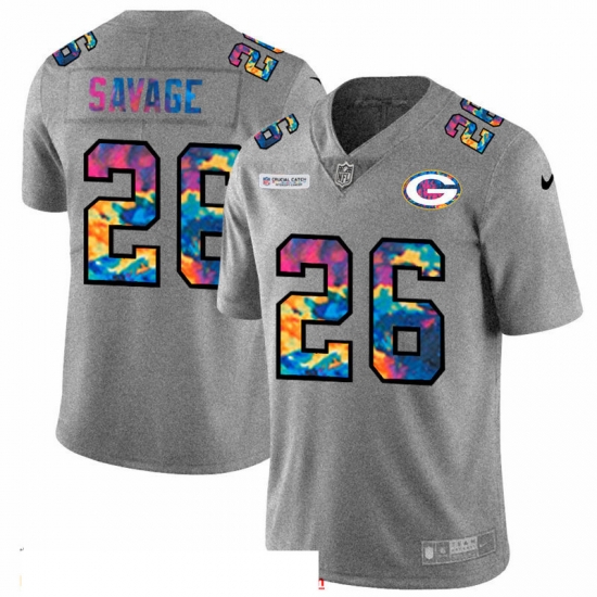 Men Green Bay Packers 26 Darnell Savage Jr Men Nike Multi Color 2020 NFL Crucial Catch NFL Jersey Greyheather Men Green Bay Packers 26 Darnell Savage Jr Men Nike Multi Color 2020 NFL Crucial Catch NFL Jersey Greyheather