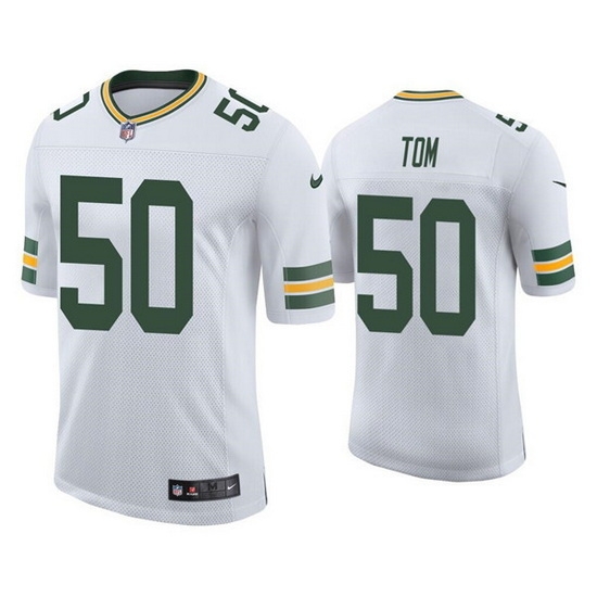 Men Green Bay Packers 50 Zach Tom White Stitched Football Jersey Men Green Bay Packers 50 Zach Tom White Stitched Football Jersey