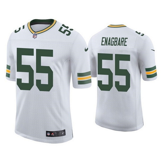 Men Green Bay Packers 55 Kingsley Enagbare White Stitched Football Jersey Men Green Bay Packers 55 Kingsley Enagbare White Stitched Football Jersey
