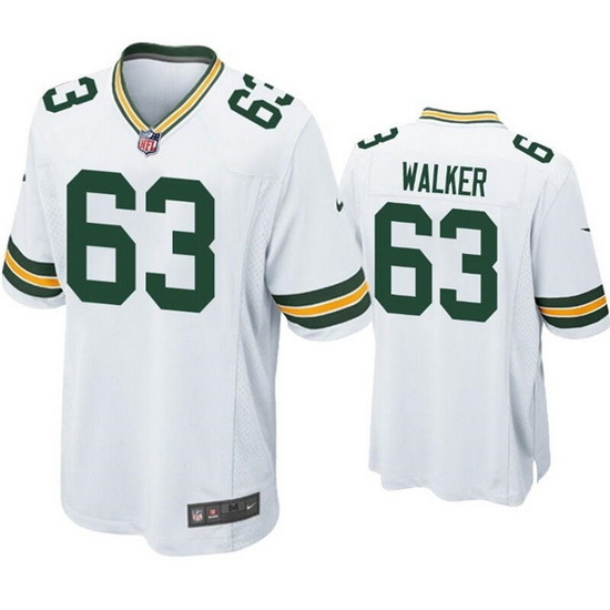 Men Green Bay Packers 63 Rasheed Walker White Stitched Football Jersey Men Green Bay Packers 63 Rasheed Walker White Stitched Football Jersey