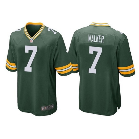 Men Green Bay Packers 7 Quay Walker Green Stitched Football Jerseyy Men Green Bay Packers 7 Quay Walker Green Stitched Football Jerseyy