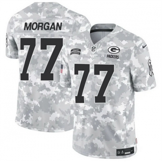 Men Green Bay Packers 77 Jordan Morgan 2024 F U S E Arctic Camo Salute To Service Limited Stitched Football Jersey Men Green Bay Packers 77 Jordan Morgan 2024 F U S E Arctic Camo Salute To Service Limited Stitched Football Jersey