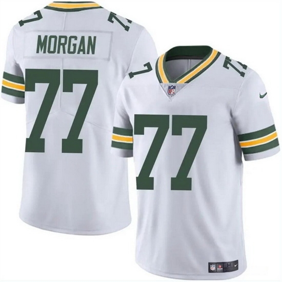 Men Green Bay Packers 77 Jordan Morgan White 2024 Draft Vapor Limited Stitched Football Jersey Men Green Bay Packers 77 Jordan Morgan White 2024 Draft Vapor Limited Stitched Football Jersey