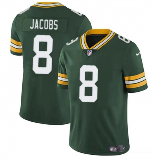 Men Green Bay Packers 8 Josh Jacobs Green Vapor Limited Stitched Football Jersey Men Green Bay Packers 8 Josh Jacobs Green Vapor Limited Stitched Football Jersey