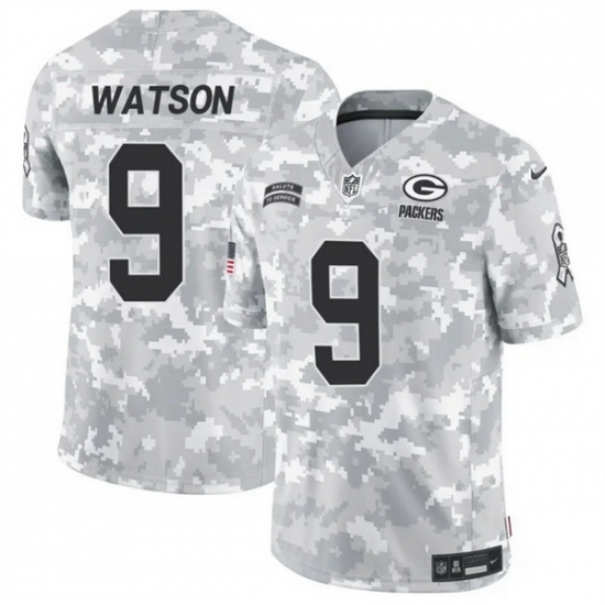 Men Green Bay Packers 9 Christian Watson 2024 F U S E Arctic Camo Salute To Service Limited Stitched Football Jersey Men Green Bay Packers 9 Christian Watson 2024 F U S E Arctic Camo Salute To Service Limited Stitched Football Jersey