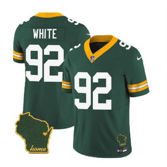 Men Green Bay Packers 92 Reggie White Green 2023 F U S E Home Patch Vapor Untouchable Limited Stitched Jersey Men Green Bay Packers 92 Reggie White Green 2023 F U S E Home Patch Vapor Untouchable Limited Stitched Jersey