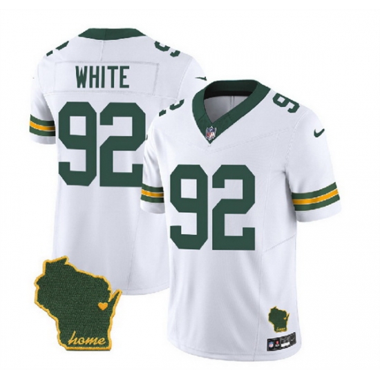 Men Green Bay Packers 92 Reggie White White 2023 F U S E Home Patch Vapor Untouchable Limited Stitched Jersey Men Green Bay Packers 92 Reggie White White 2023 F U S E Home Patch Vapor Untouchable Limited Stitched Jersey