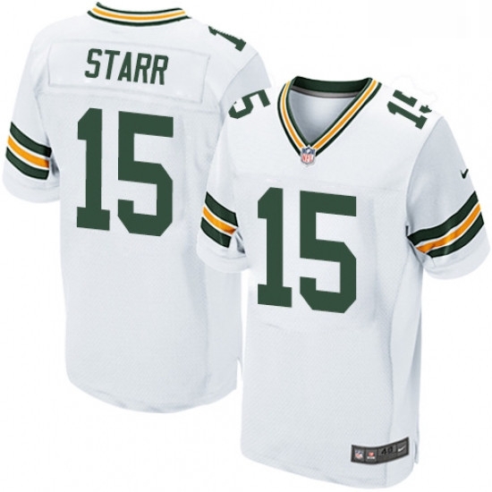 Men Nike Green Bay Packers 15 Bart Starr Elite White NFL Jersey Men Nike Green Bay Packers 15 Bart Starr Elite White NFL Jersey